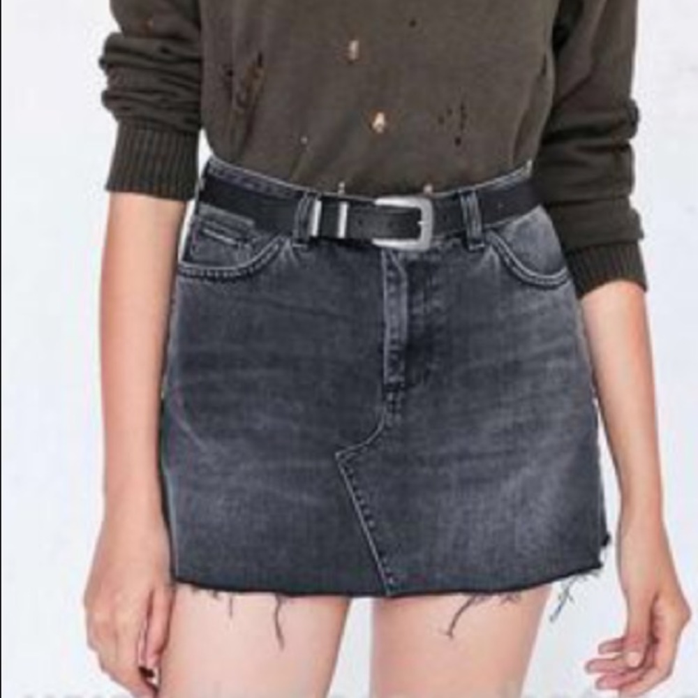 Black Denim Skirf